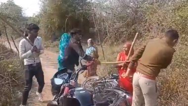 Cop Beaten in UP: Uttar Pradesh Police Inspector Attacked With Sticks in Agra, Video Surfaces